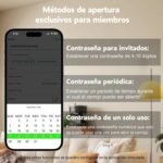 Smart Lock, Cerradura Electrónica, Smart Lock Cilindro Regulable 60-90 mm (30/30.45/45), Cerraduras Inteligentes para Puertas, con RFID, App, Huella, Botón y Llave para Desbloquear