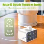 Sistema de riego automático, kit de riego por goteo de bricolaje, sistema de riego recargable con alarma de escasez de agua y falta de energía, tiempo ajustable, puede regar 15 macetas