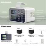 Sistema de riego automático, kit de riego por goteo de bricolaje, sistema de riego recargable con alarma de escasez de agua y falta de energía, tiempo ajustable, puede regar 15 macetas
