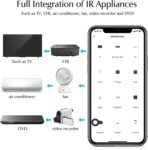 Mando a Distancia Inteligente con IR, Tuya IR+RF Universal para aparatos de Aire Acondicionado de TV, Infrarrojos de radiofrecuencia, Compatible con la aplicación Tuya Smart/Smart Life