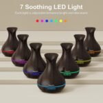 Difusor de Aroma Alexa 400ml Maxcio Humidificador Ultrasónico de Aceites Esenciales LED de 7 Colores 2 Modos de Niebla con Control Remoto Compatible con Amazon Alexa y Google Home