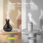 Difusor de Aroma Alexa 400ml Maxcio Humidificador Ultrasónico de Aceites Esenciales LED de 7 Colores 2 Modos de Niebla con Control Remoto Compatible con Amazon Alexa y Google Home