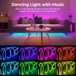 LUXONIC 10M Cinta LED de Neón Bluetooth RGB Cinta LED para Habitaciones Impermeable IP65 Silicona con Sincronización de Música Manualidades DIY 10M para Decoración de Sala de Estar