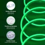 LUXONIC 10M Cinta LED de Neón Bluetooth RGB Cinta LED para Habitaciones Impermeable IP65 Silicona con Sincronización de Música Manualidades DIY 10M para Decoración de Sala de Estar