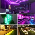 LUXONIC 10M Cinta LED de Neón Bluetooth RGB Cinta LED para Habitaciones Impermeable IP65 Silicona con Sincronización de Música Manualidades DIY 10M para Decoración de Sala de Estar