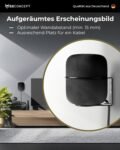 Soporte de pared para Homepod | para Apple Homepod y Homepod 2 | Óptima estancia y ahorro de espacio | Variante recta | Fabricado en Alemania negro.