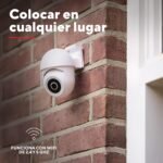 Trust IPCAM-3900 Cámara de Vigilancia WiFi Exterior, Cámara 360° con Visión Nocturna, Luz/Sirena/Micrófono Incorporados, Detección de Personas, Cámara con App, Videovigilancia, Blanco