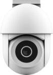 Trust IPCAM-3900 Cámara de Vigilancia WiFi Exterior, Cámara 360° con Visión Nocturna, Luz/Sirena/Micrófono Incorporados, Detección de Personas, Cámara con App, Videovigilancia, Blanco