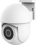 Trust IPCAM-3900 Cámara de Vigilancia WiFi Exterior, Cámara 360° con Visión Nocturna, Luz/Sirena/Micrófono Incorporados, Detección de Personas, Cámara con App, Videovigilancia, Blanco