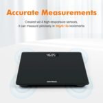 GRIFEMA GA2001-1, Báscula de Baño con Pantalla LCD, Peso Máximo 150 kg, Precisión 50 g, Negro