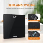 GRIFEMA GA2001-1, Báscula de Baño con Pantalla LCD, Peso Máximo 150 kg, Precisión 50 g, Negro