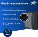 REV AquaForm 0007031900 Base IP44 Unipolar Empotrable Antracita