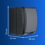 REV AquaForm 0007031900 Base IP44 Unipolar Empotrable Antracita