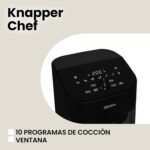 Freidora de aire Zeegma Knapper Chef 6,5 L – Cocina saludable sin aceite con 10 programas automáticos, 1600 W, calentamiento rápido en 60 s, pantalla táctil LCD, fácil de limpiar