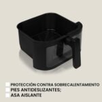 Freidora de aire Zeegma Knapper Chef 6,5 L – Cocina saludable sin aceite con 10 programas automáticos, 1600 W, calentamiento rápido en 60 s, pantalla táctil LCD, fácil de limpiar