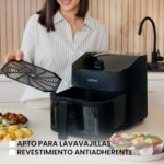 Freidora de aire Zeegma Knapper Chef 6,5 L – Cocina saludable sin aceite con 10 programas automáticos, 1600 W, calentamiento rápido en 60 s, pantalla táctil LCD, fácil de limpiar