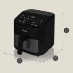 Freidora de aire Zeegma Knapper Chef 6,5 L – Cocina saludable sin aceite con 10 programas automáticos, 1600 W, calentamiento rápido en 60 s, pantalla táctil LCD, fácil de limpiar