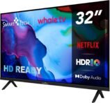 Smart Tech 32HH01K Televisor LED 32″ HD Smart TV con Whale OS, 4 HDMI, 60 Hz