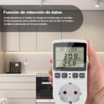 KETOTEK Medidor de Consumo Eléctrico, Monitor de Electricidad con Pantalla LCD Retroiluminada, Medidor de Consumo de Energía Enchufe 11 Modos, Protección Contra Sobrecarga 3680W