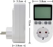 KETOTEK Medidor de Consumo Eléctrico, Monitor de Electricidad con Pantalla LCD Retroiluminada, Medidor de Consumo de Energía Enchufe 11 Modos, Protección Contra Sobrecarga 3680W