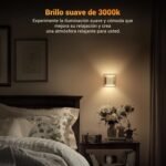 Emeritpro Luz nocturna con sensor crepuscular, luz nocturna LED, 3000 K, blanco cálido, brillo ajustable para habitaciones, pasillos, habitaciones de niños, paquete de 2