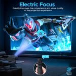 Proyector Portátil 4K y 1080P HD | Wi-Fi, Bluetooth | Enfoque automático y Keystone | Soporte 360° | Compatible con Smartphone, HDMI, USB, TV, Laptop | Conexión de pantalla espejo