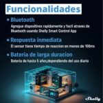 Shelly BLU Motion- Sensor de luz y movimiento Bluetooth, domótica, no requiere concentrador, compatible con Alexa y Google, aplicación iOS, Android, alcance hasta 9 metros