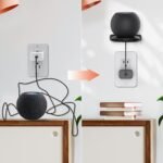 Soporte de pared para Google Nest WiFi/TP-LINK ON HUB, Soporte de pared Google Nest WiFi/TP-LINK ON HUB, Cable de almacenamiento, Accesorios para altavoces (Negro, 1 paquete) ZH01