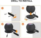 Soporte de pared para Google Nest WiFi/TP-LINK ON HUB, Soporte de pared Google Nest WiFi/TP-LINK ON HUB, Cable de almacenamiento, Accesorios para altavoces (Negro, 1 paquete) ZH01