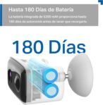 Tapo C400 Cámara WiFi Externa Inalámbrica FHD, Batería 5200mAh Hasta 180 Días, Cámara de Vigilancia, Visión Nocturna a Color, Detección de Personas, Alarma Sonora y Luminosa, IP65