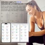 Healthkeep – Báscula conectada a WIFI y Bluetooth con 8 electrodos de alta precisión, 46 datos corporales para aplicaciones que incluyen Andriod e iOS, capacidad 180 kg/400 lb, 30 x 30 cm