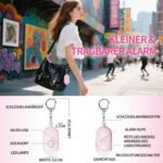Alarma de bolsillo para mujeres, paquete de 2 llaveros de alarma personal de 130 dB, alarma de autodefensa, linterna, alarma de pánico, seguridad personal, mujeres, niños, personas mayores