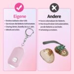 Alarma de bolsillo para mujeres, paquete de 2 llaveros de alarma personal de 130 dB, alarma de autodefensa, linterna, alarma de pánico, seguridad personal, mujeres, niños, personas mayores