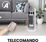 ARDES AR4P20 Calentador de ventilador cerámico de torre Oscilación automática Temporizador vertical 12h Control remoto digital silencioso y pantalla táctil