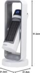 ARDES AR4P20 Calentador de ventilador cerámico de torre Oscilación automática Temporizador vertical 12h Control remoto digital silencioso y pantalla táctil