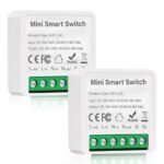 Interruptor Wifi de 2 uds, interruptor inteligente Wifi Smart Life Compatible con Alexa y Google Home, interruptores inteligentes, control de aplicaciones y función de temporizador