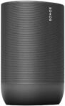 Sonos Move Smart Speaker (Altavoz Resistente al Agua con WiFi y Bluetooth, Compatible con Alexa, Google Assistant y AirPlay 2) – Negro – Incluye Adaptador UE/EE.UU. (Renovado)
