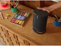 Sonos Move Smart Speaker (Altavoz Resistente al Agua con WiFi y Bluetooth, Compatible con Alexa, Google Assistant y AirPlay 2) – Negro – Incluye Adaptador UE/EE.UU. (Renovado)