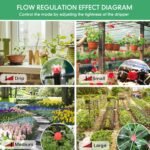 Sistema de Riego Automático por Goteo para Jardín 50 M, 200 Unidades – Refrigeración para Paisajes, Parterres y Plantas de Terraza