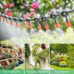 Sistema de Riego Automático por Goteo para Jardín 50 M, 200 Unidades – Refrigeración para Paisajes, Parterres y Plantas de Terraza
