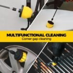 Holikme Juego de 11 piezas de accesorios para cepillos de taladro, fregadores para superficies de baño, pisos, bañeras, duchas, lechadas, azulejos, esquinas, cepillo de limpieza