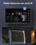 TMEZON Videoportero de 2 hilos, sistema de videoportero con monitor de 7 pulgadas y timbre con cable, Plug & Play, versión nocturna, audio bidireccional, desbloqueo del monitor
