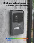 TMEZON Videoportero de 2 hilos, sistema de videoportero con monitor de 7 pulgadas y timbre con cable, Plug & Play, versión nocturna, audio bidireccional, desbloqueo del monitor