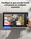 TMEZON Videoportero de 2 hilos, sistema de videoportero con monitor de 7 pulgadas y timbre con cable, Plug & Play, versión nocturna, audio bidireccional, desbloqueo del monitor