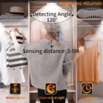 daphomeu Luz nocturna LED con sensor de movimiento, iluminación de armario con 3 pilas AAA, sensor de movimiento interior para escaleras, dormitorio, cocina (blanco frío, 3 piezas)