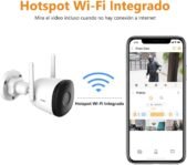 Imou Cámara IP WiFi Exterior 2K con Detección Humana, Cámara de Vigilancia WiFi IP67 Visión Nocturna Interior Exterior 30m, Alarma Instantánea, Compatible con Alexa y Google, Bullet 2C