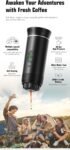 Cafetera espresso portátil con calentamiento rápido | USB-C | Cafetera portátil automática 3 en 1 fácil de usar | Ideal para viajes, oficina y camping (PRO 80ML LED)