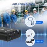 Retekess T130P (T130 3rd) Sistema de Audioguía Inalámbrico, Reducción de Ruido Mejorada, Sistema de Guía Turística Whisper, 160 m, para Visita a Fábrica (1 Transmisor 10 Receptores)