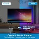 sylvwin Tiras LED de 10 m, Tiras LED RGB con sincronización de música, aplicación Bluetooth y Control Remoto de 44 Botones para salón/Cocina, decoración de Dormitorio, Fiesta, Bar, TV