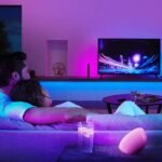 sylvwin Tiras LED de 10 m, Tiras LED RGB con sincronización de música, aplicación Bluetooth y Control Remoto de 44 Botones para salón/Cocina, decoración de Dormitorio, Fiesta, Bar, TV